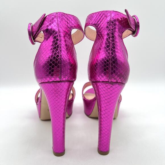 ALDO CASTAGNA Shoes Womens Size 38 Platform Heels Ankle Strap Made in Italy - Picture 4 of 16